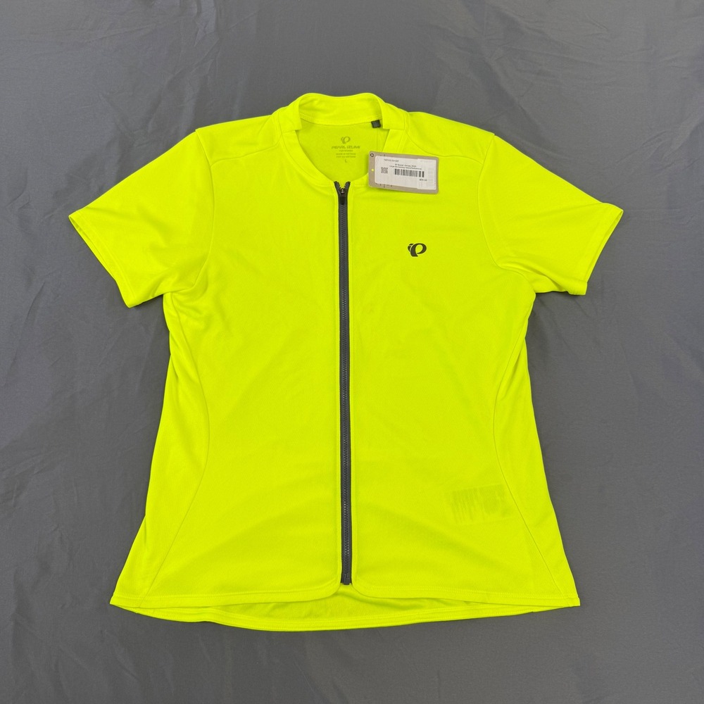 Pearl Izumi Women Quest Jersey 2020 Screaming Yellow Full Zip Cycling Top L NEW